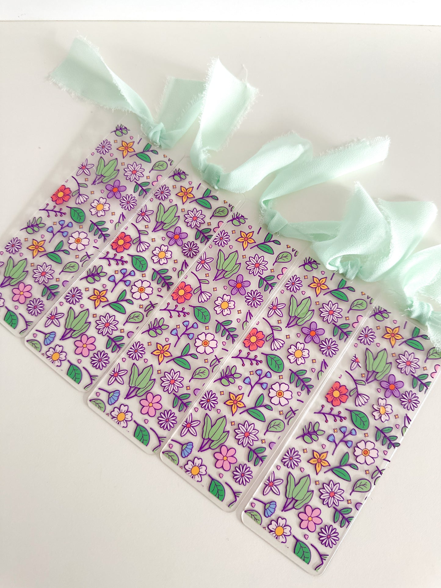 Spring plants and flowers bookmark