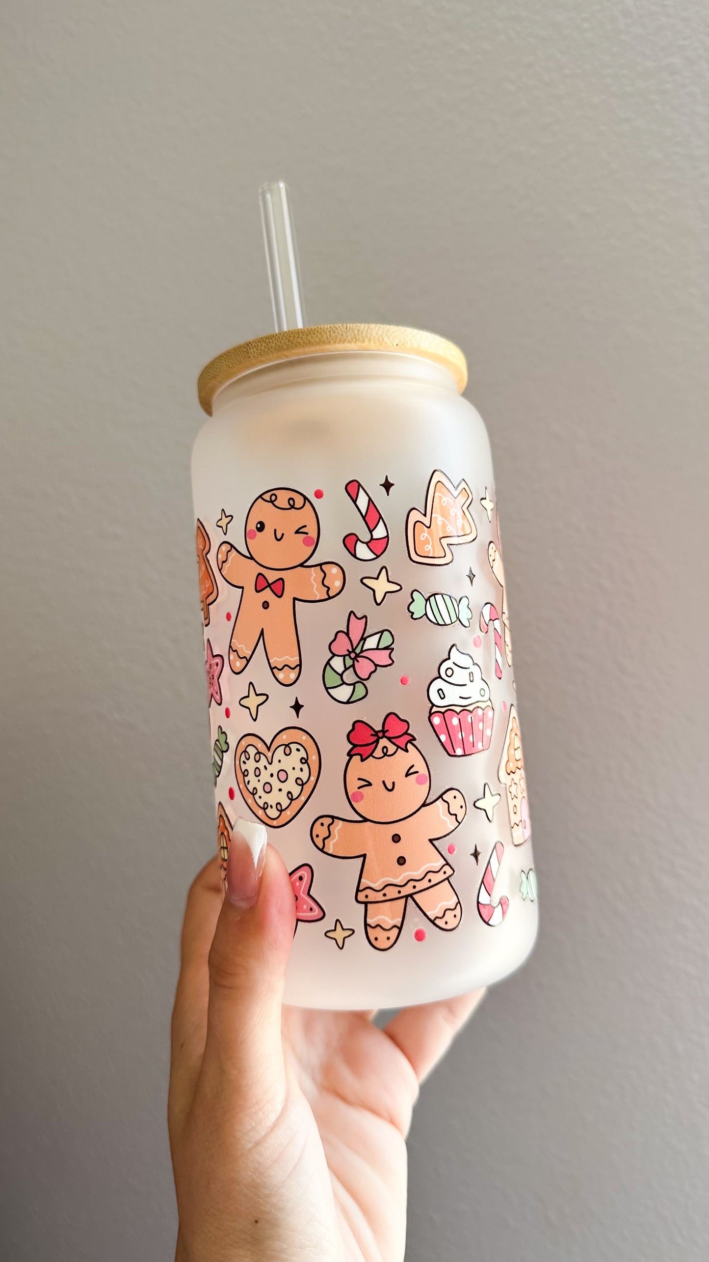 Gingerbread glass cup