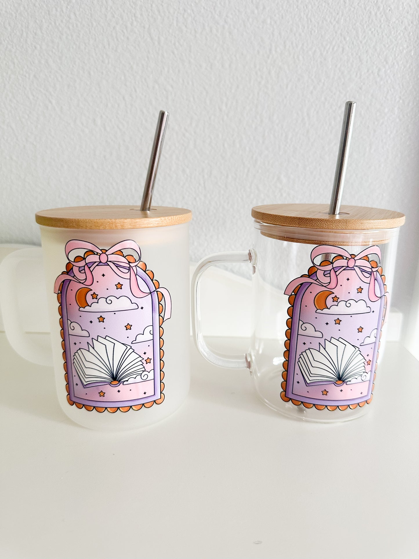 Fantasy reader glass mug