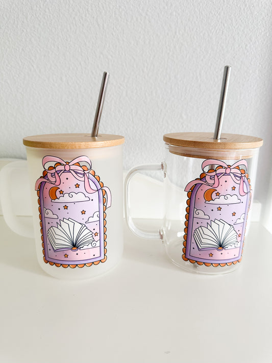 Fantasy reader glass mug