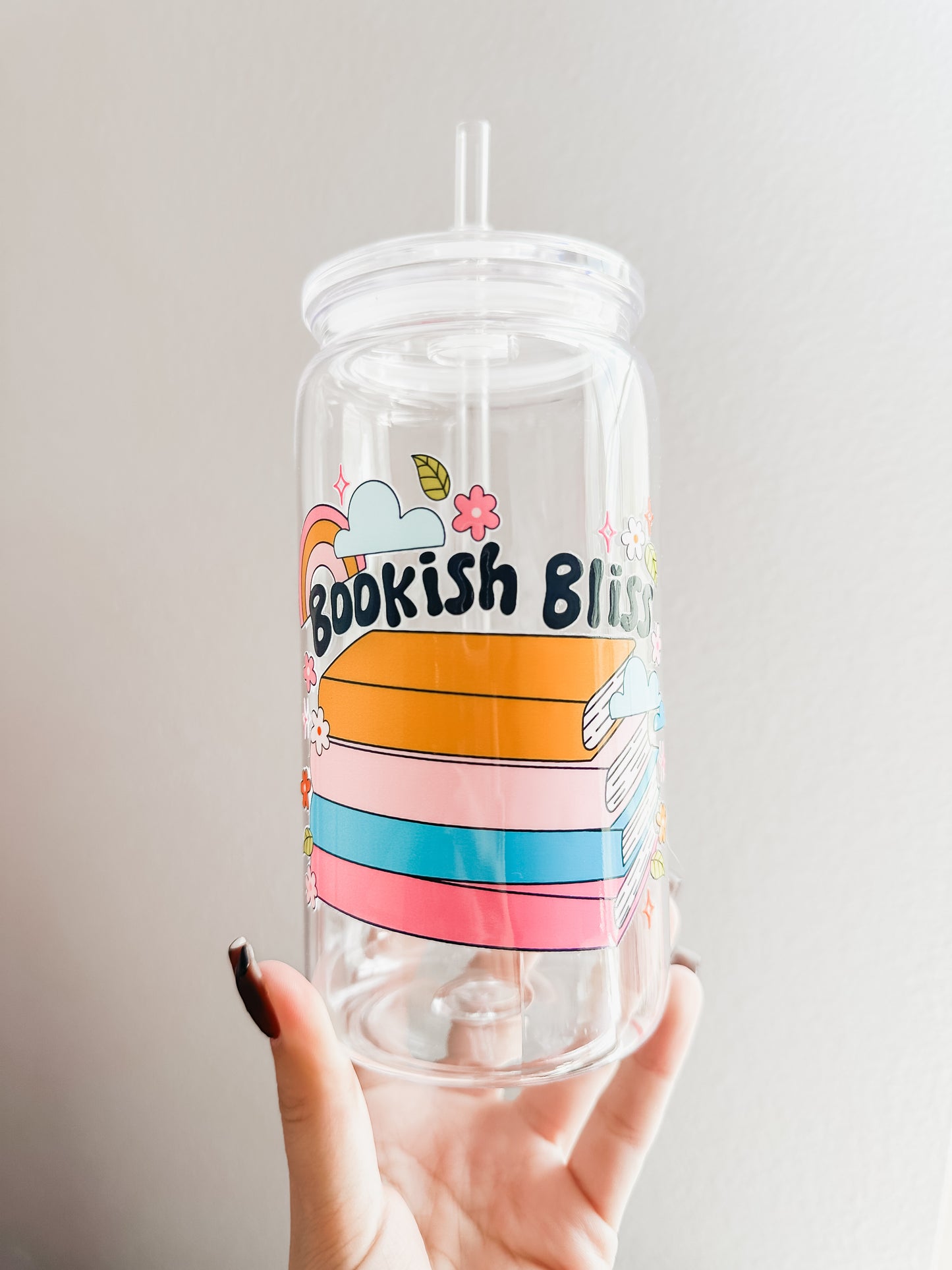 Bookish bliss acrylic cup