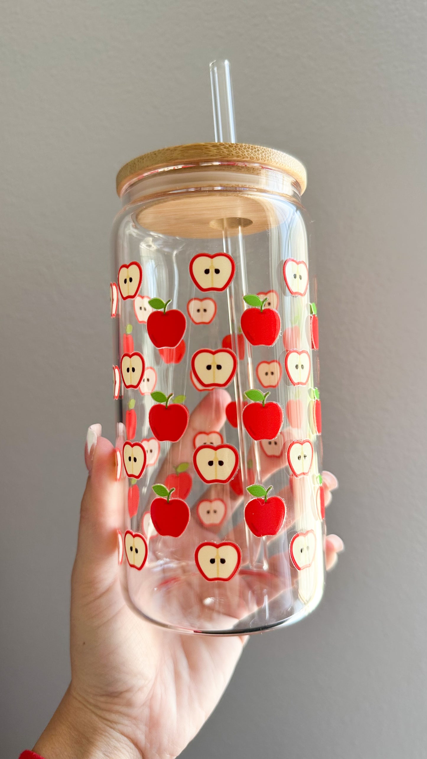 Teacher apple glass mug