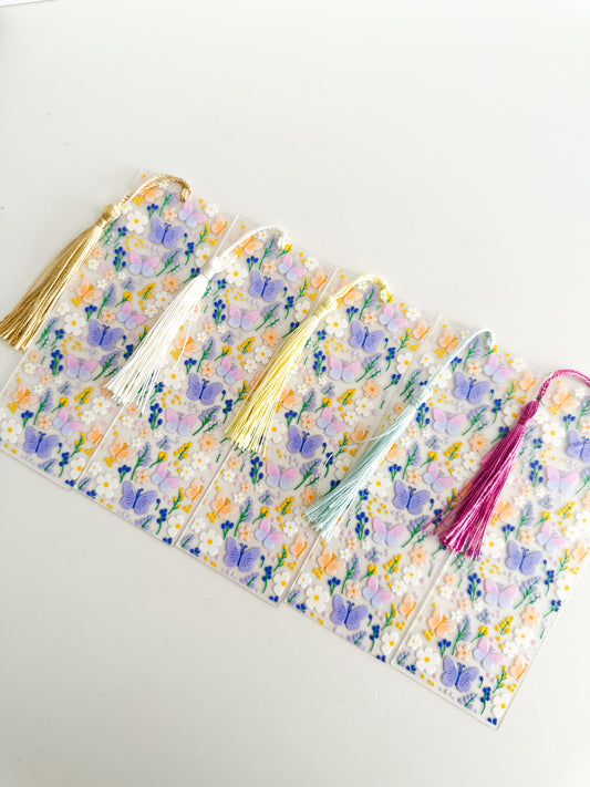 Spring butterfly bookmark