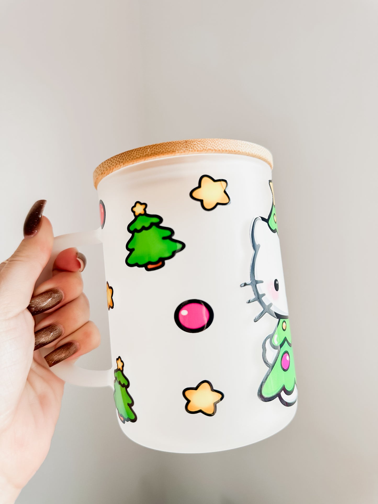 Kitty Christmas tree mug