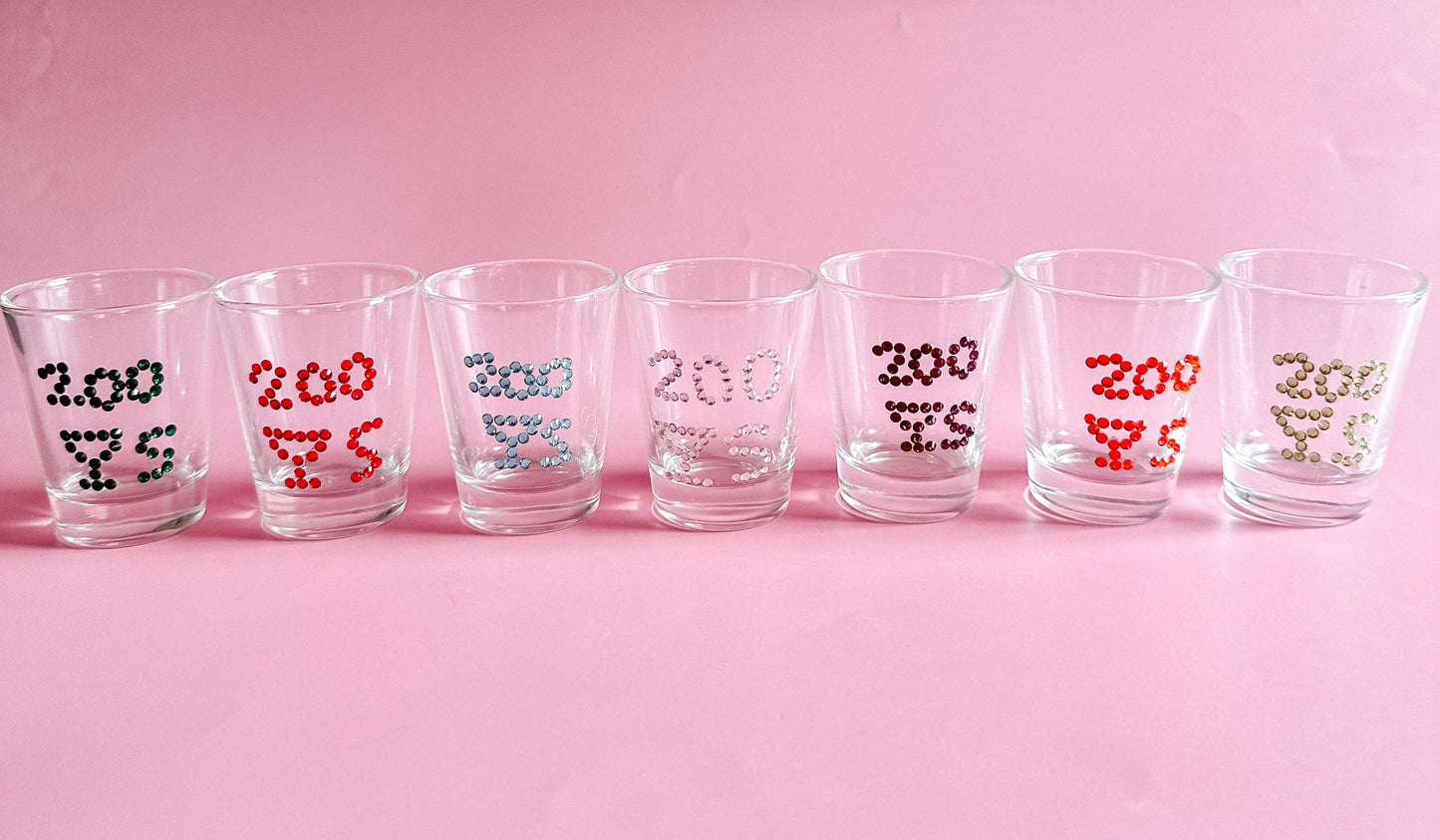 200 copas rhinestone shot glass