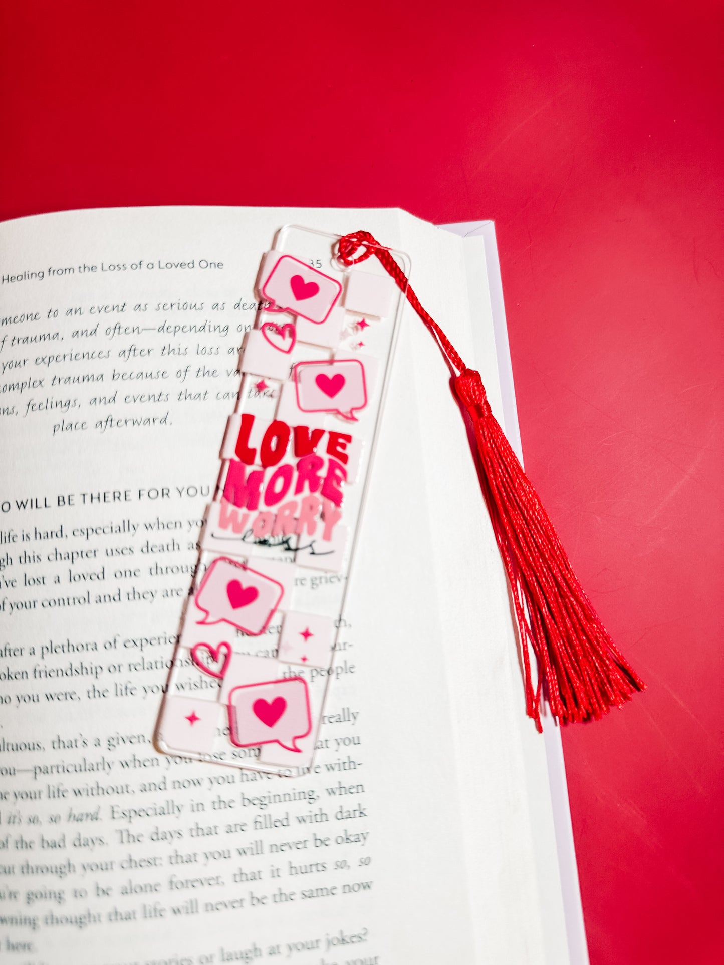 Love more worry less bookmark