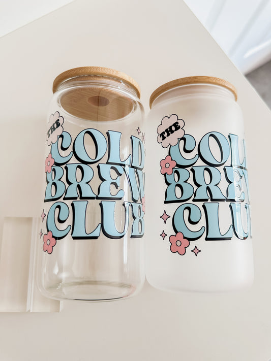 Cold brew club glass cup