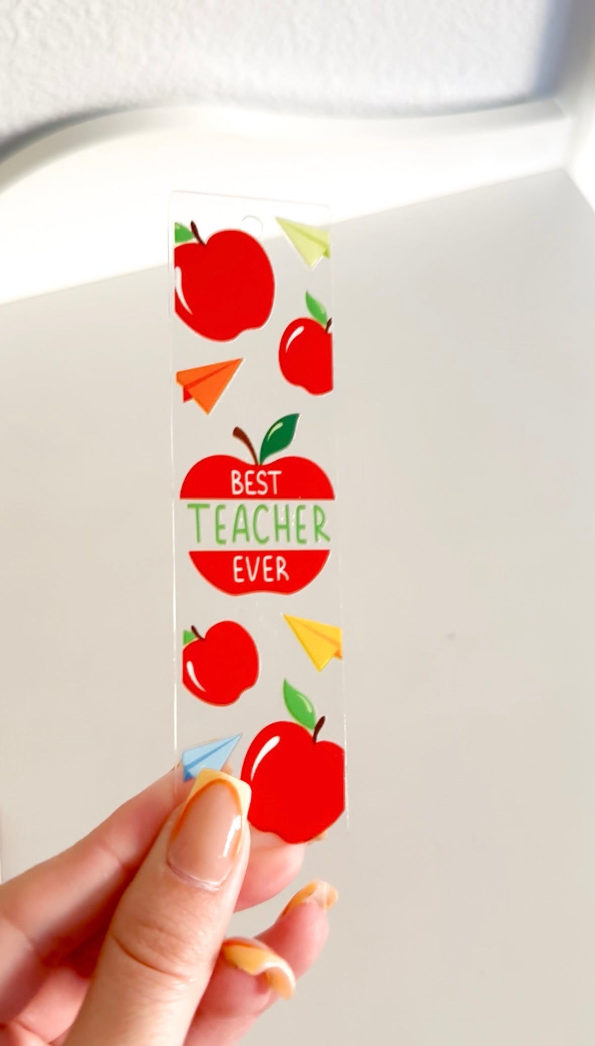 Teacher appreciation bookmark