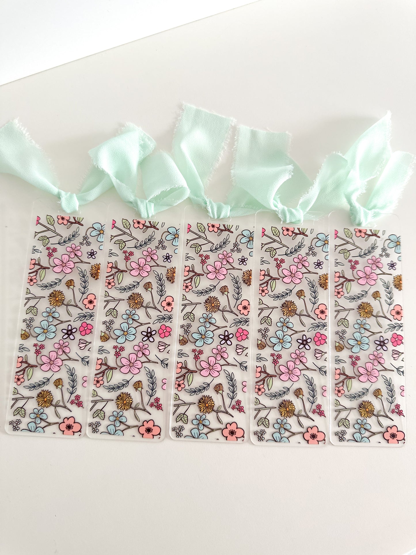Spring floral bookmark
