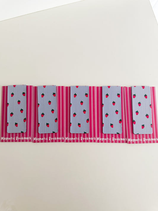 Strawberry magnetic bookmark