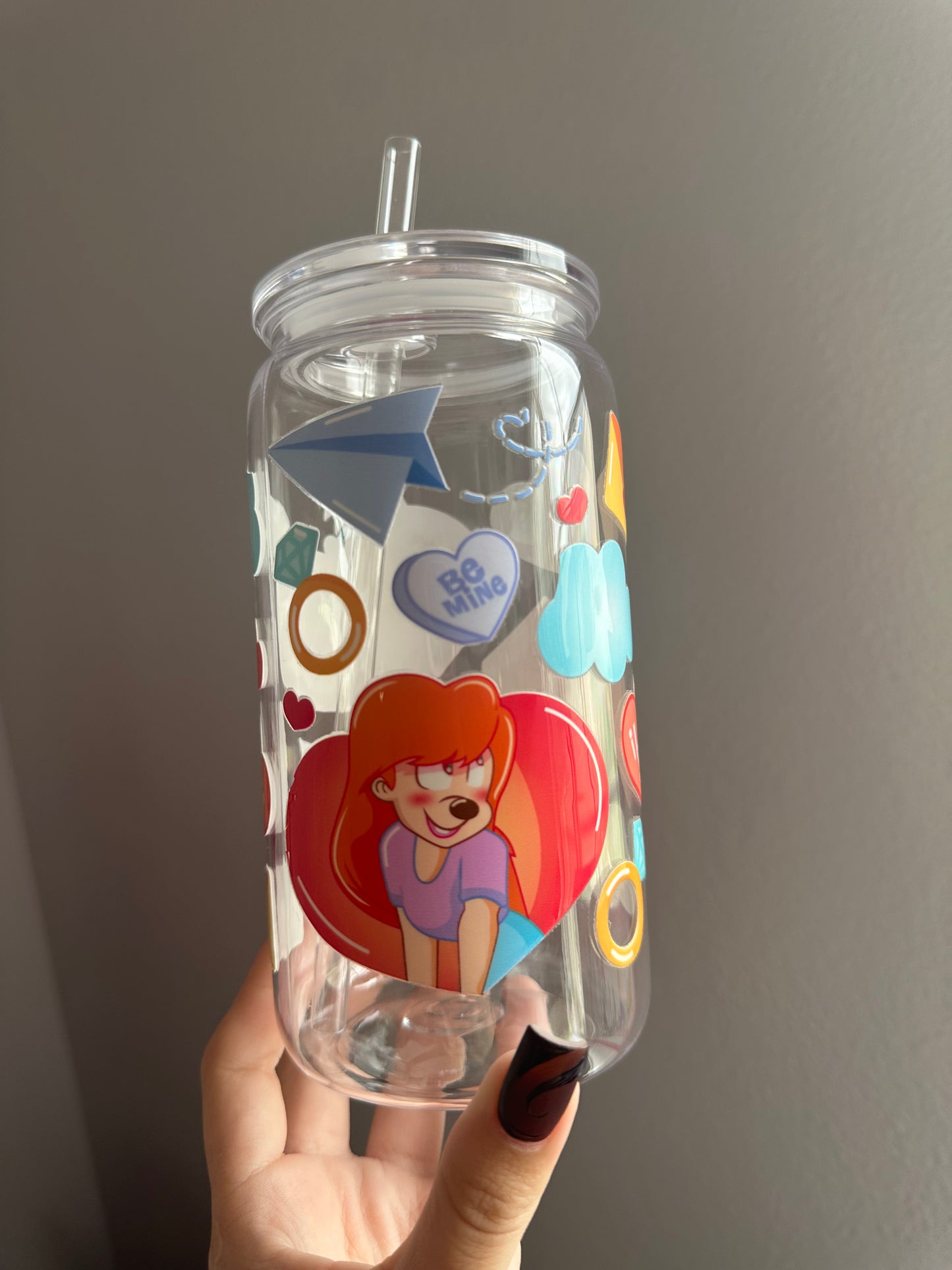 Max & Roxanne valentines acrylic cup