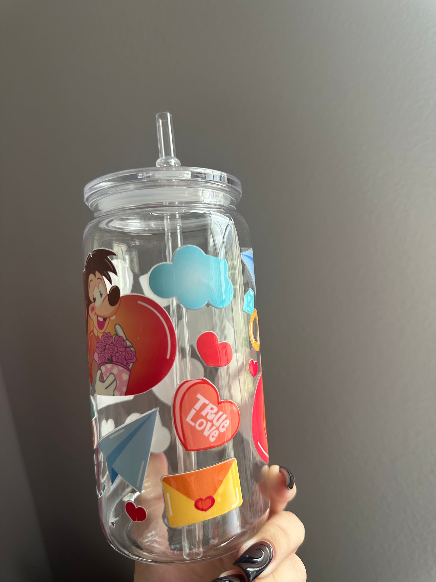 Max & Roxanne valentines acrylic cup