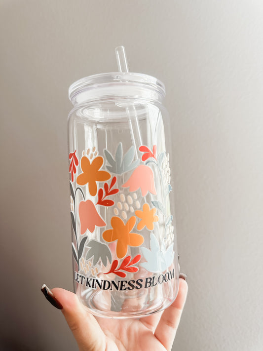 Let kindness bloom acrylic cup