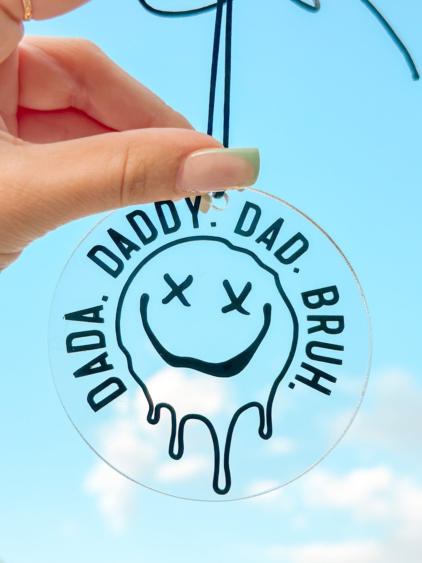 Dada. Daddy. Dad. Bruh car hanger