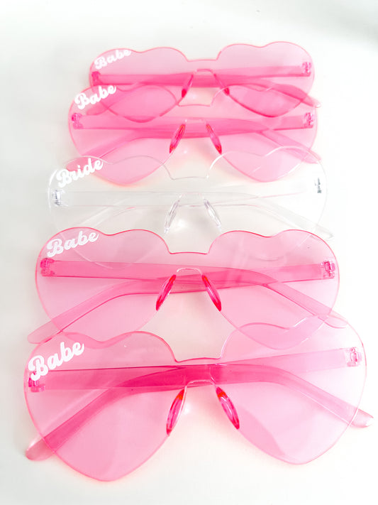 Bridesmaid party/ bride PINK sunglasses