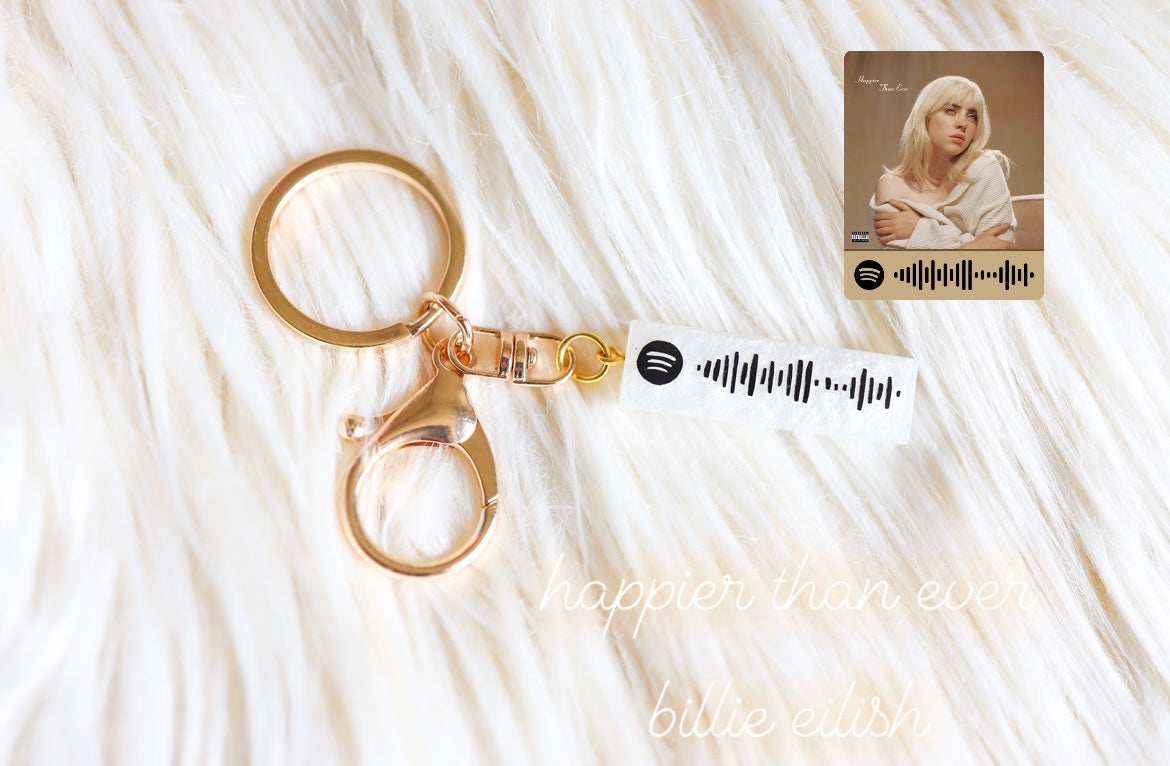 Happier than ever BILLIE Eilish Spotify code keychain