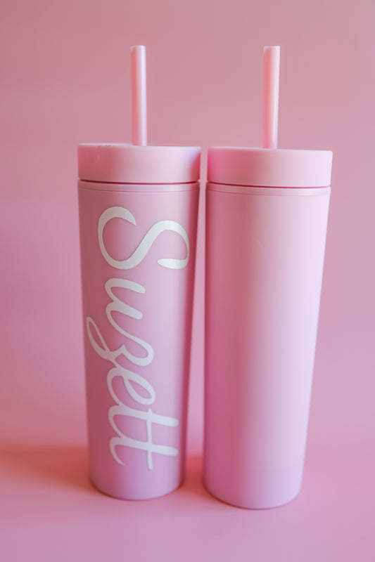 Pastel Pink Skinny tumbler