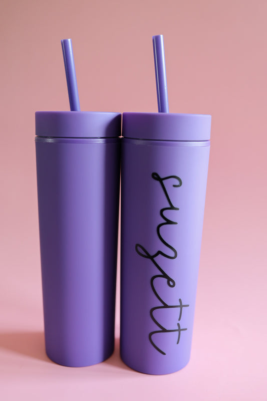 Dark purple skinny tumbler