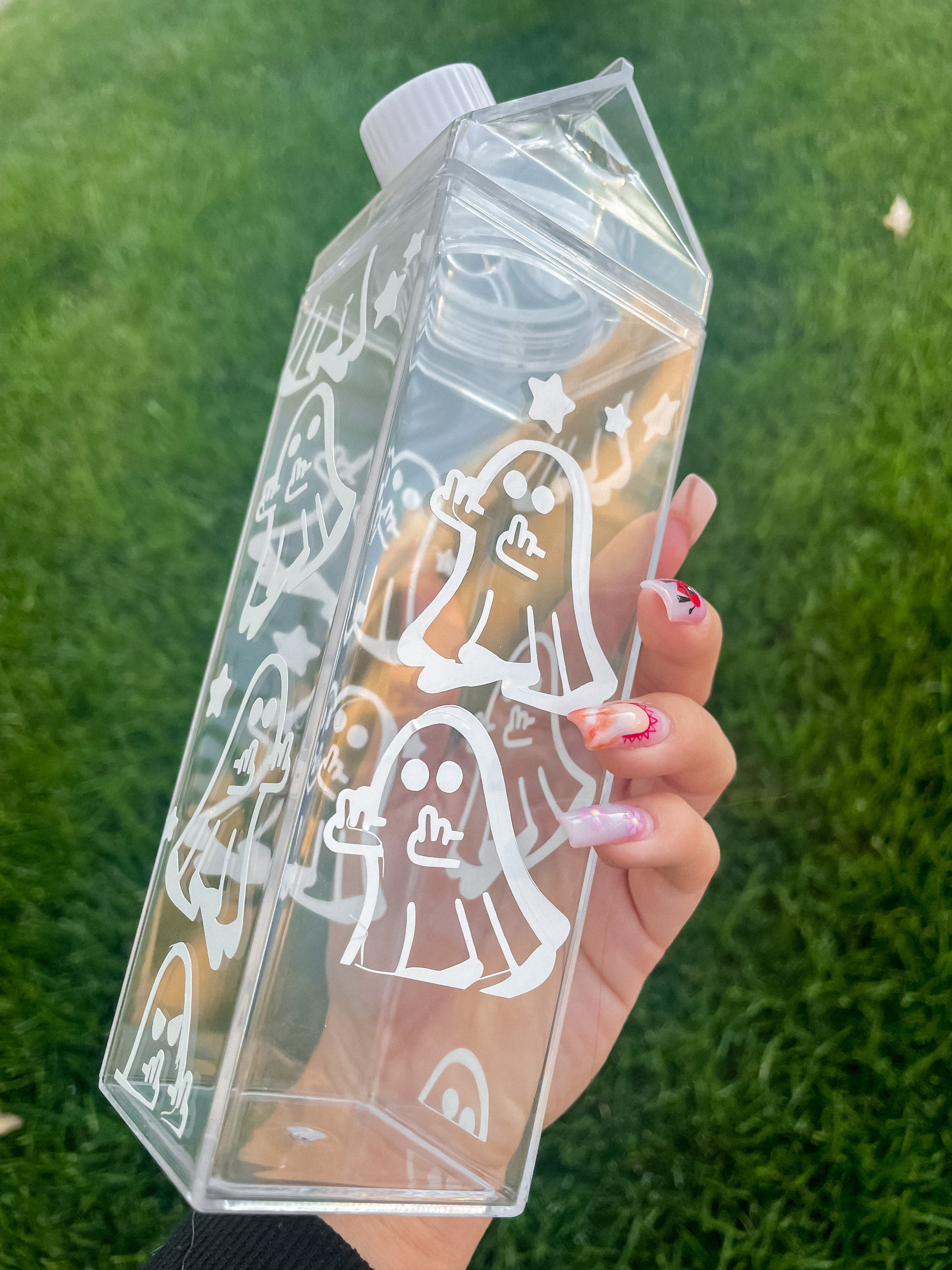 Flipping off ghosts milk carton water bottle – Foryourcastillo