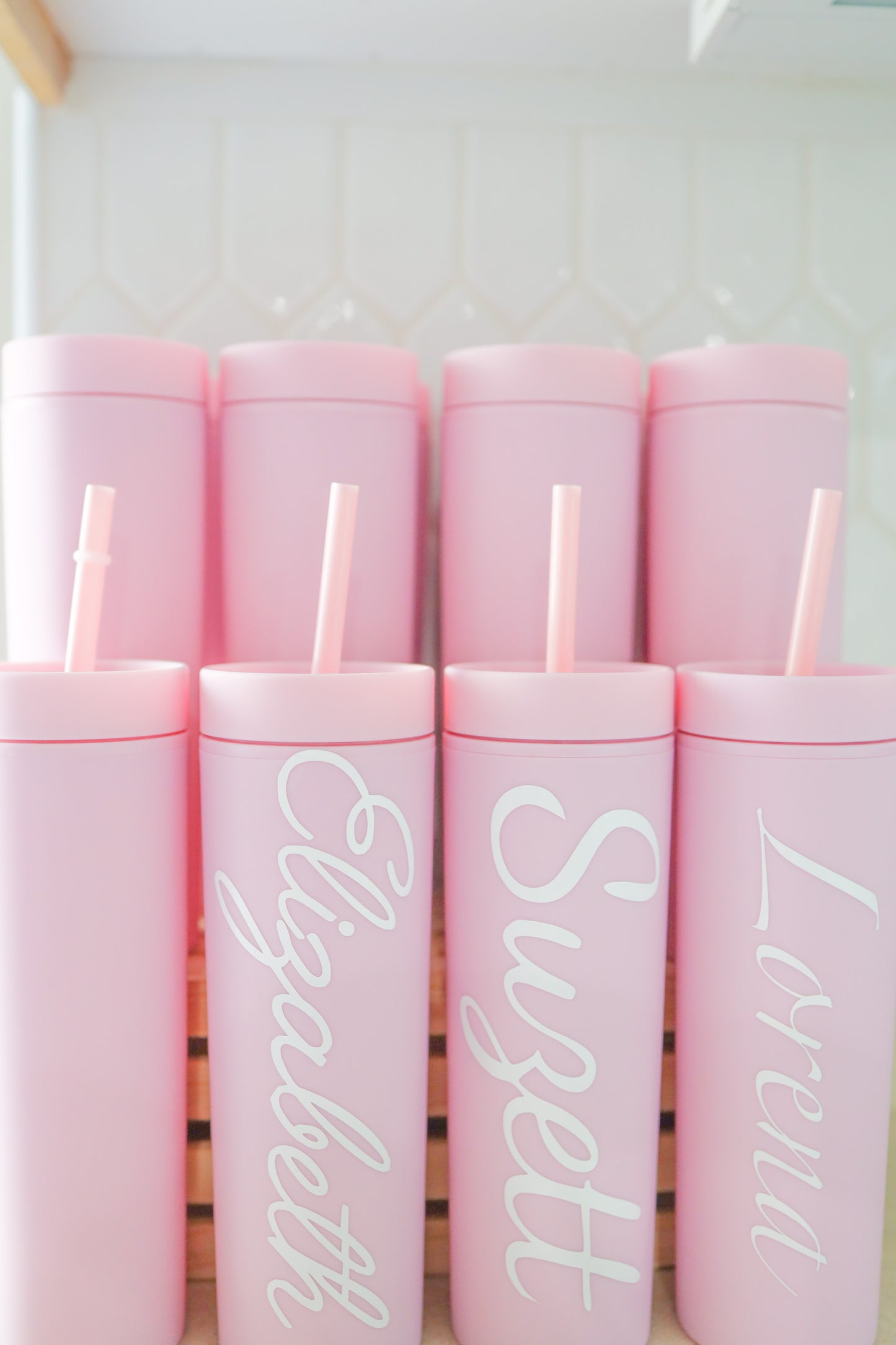 Pastel Pink Skinny tumbler