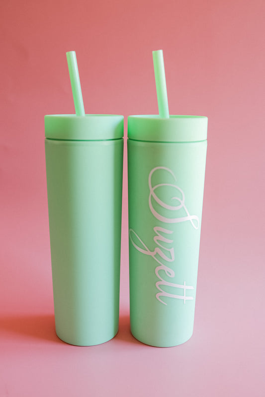 Mint skinny tumbler